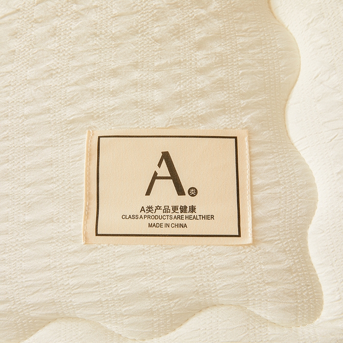 91家纺网 家纺一手货源 找家纺 欢乐季 2025新款7A抗菌A类双喷提花泡泡棉大豆被四季被+被芯（可以开发票—专票8个点） 凝脂白