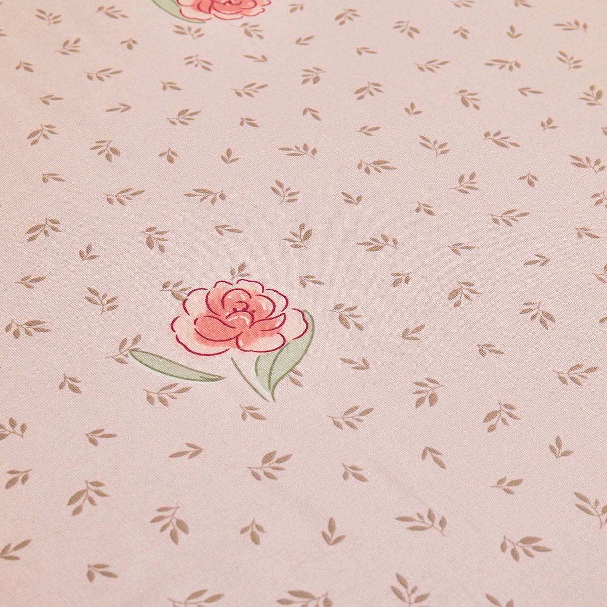 91家纺网 家纺一手货源 找家纺 青泽家纺 2025新款原棉标老粗布系列床单三件套 浪漫花语