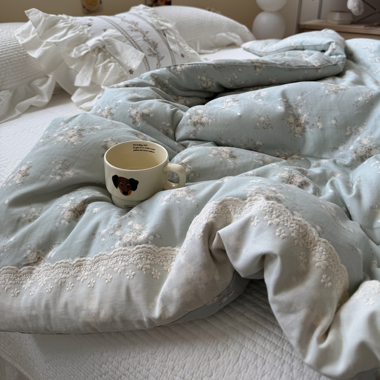 91家纺网 家纺一手货源 找家纺 （总）一加一 2025新款A类全棉纯棉双层纱田园风懒人被冬被被子被芯（可水洗）