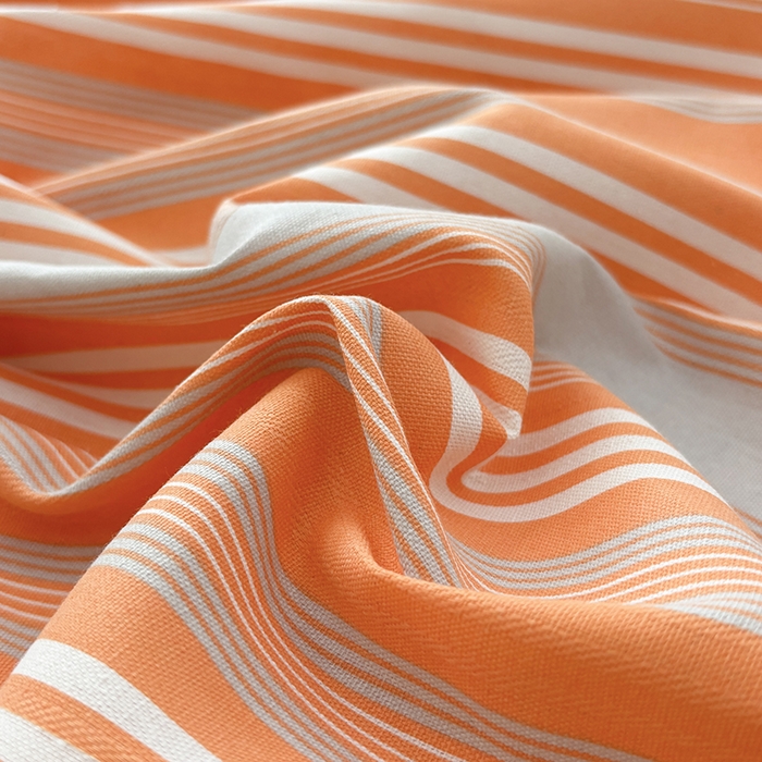 91家纺网 家纺一手货源 找家纺 青泽家纺 2025新款原棉老粗布床笠系列 时尚桔