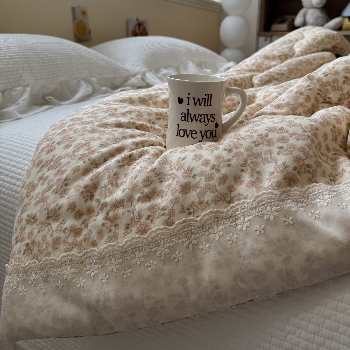 91家纺网 家纺一手货源 找家纺 一加一 2025新款A类全棉纯棉双层纱田园风懒人被冬被被子被芯（可水洗） 秋之寄语