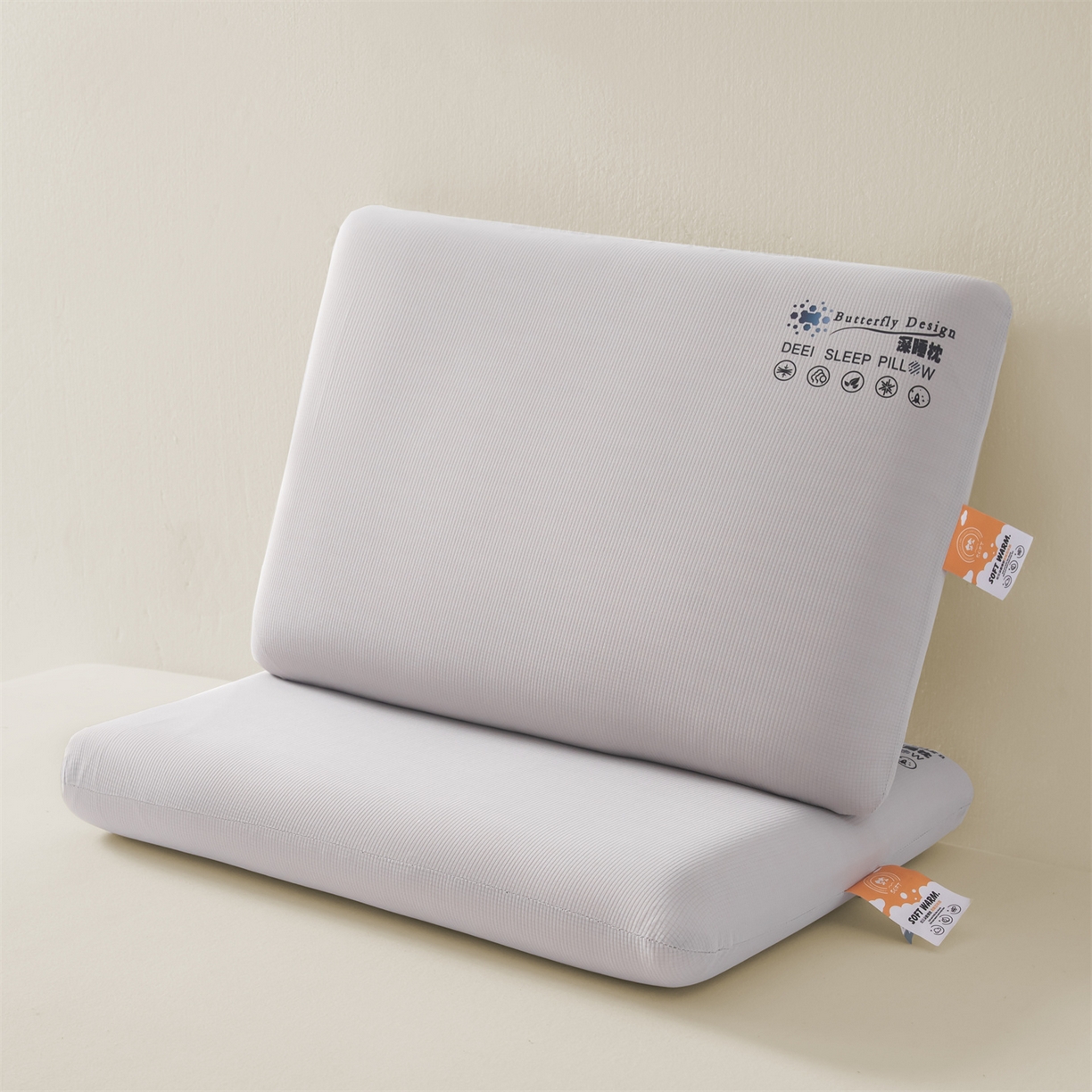 91家纺网 家纺一手货源 找家纺 （总）麦肯锡 2025新款格纹简约深睡记忆枕枕头枕芯