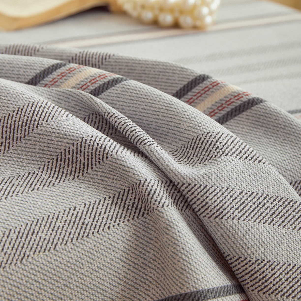 91家纺网 家纺一手货源 找家纺 青泽家纺 2025新款原棉标老粗布系列床单三件套 时尚灰