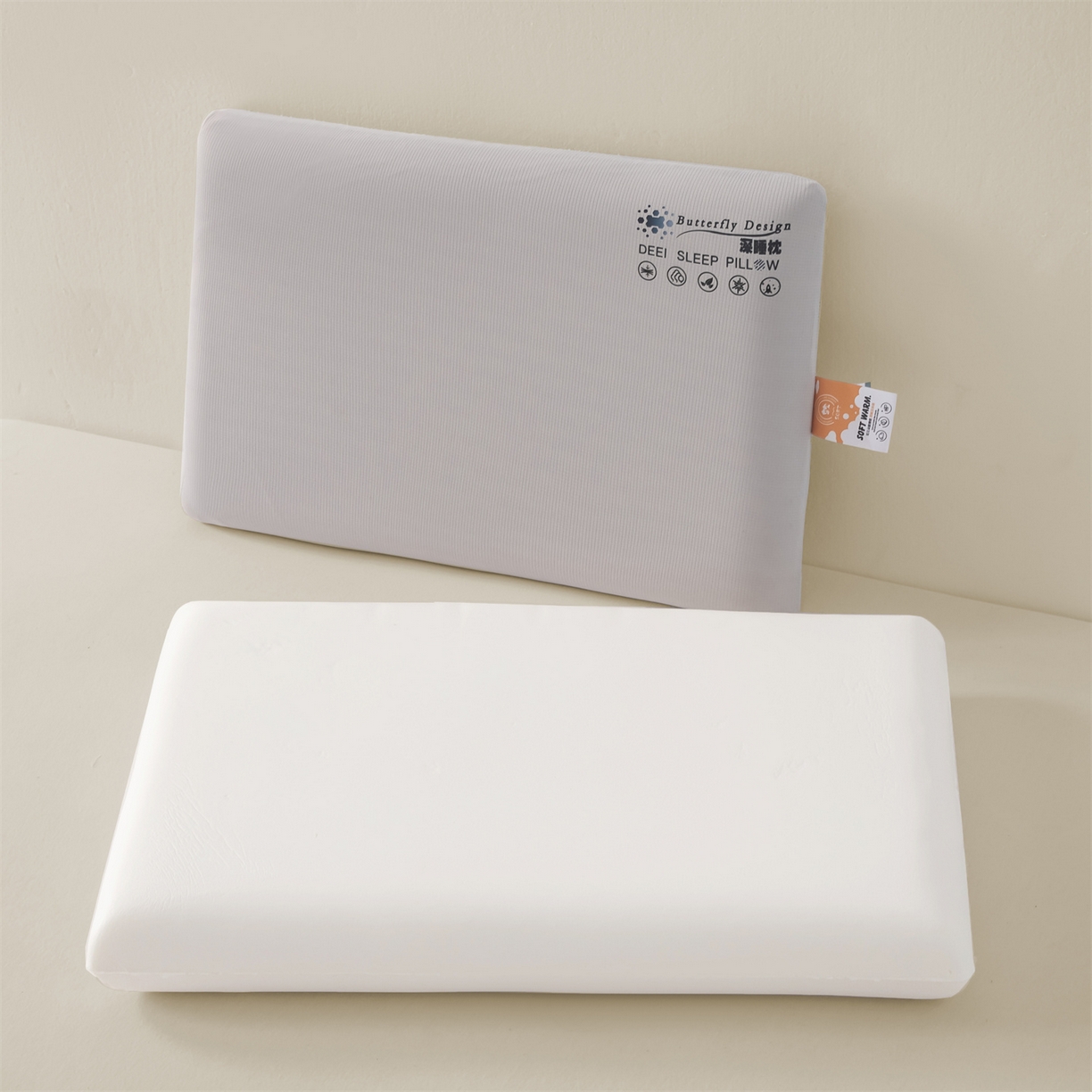 91家纺网 家纺一手货源 找家纺 （总）麦肯锡 2025新款格纹简约深睡记忆枕枕头枕芯