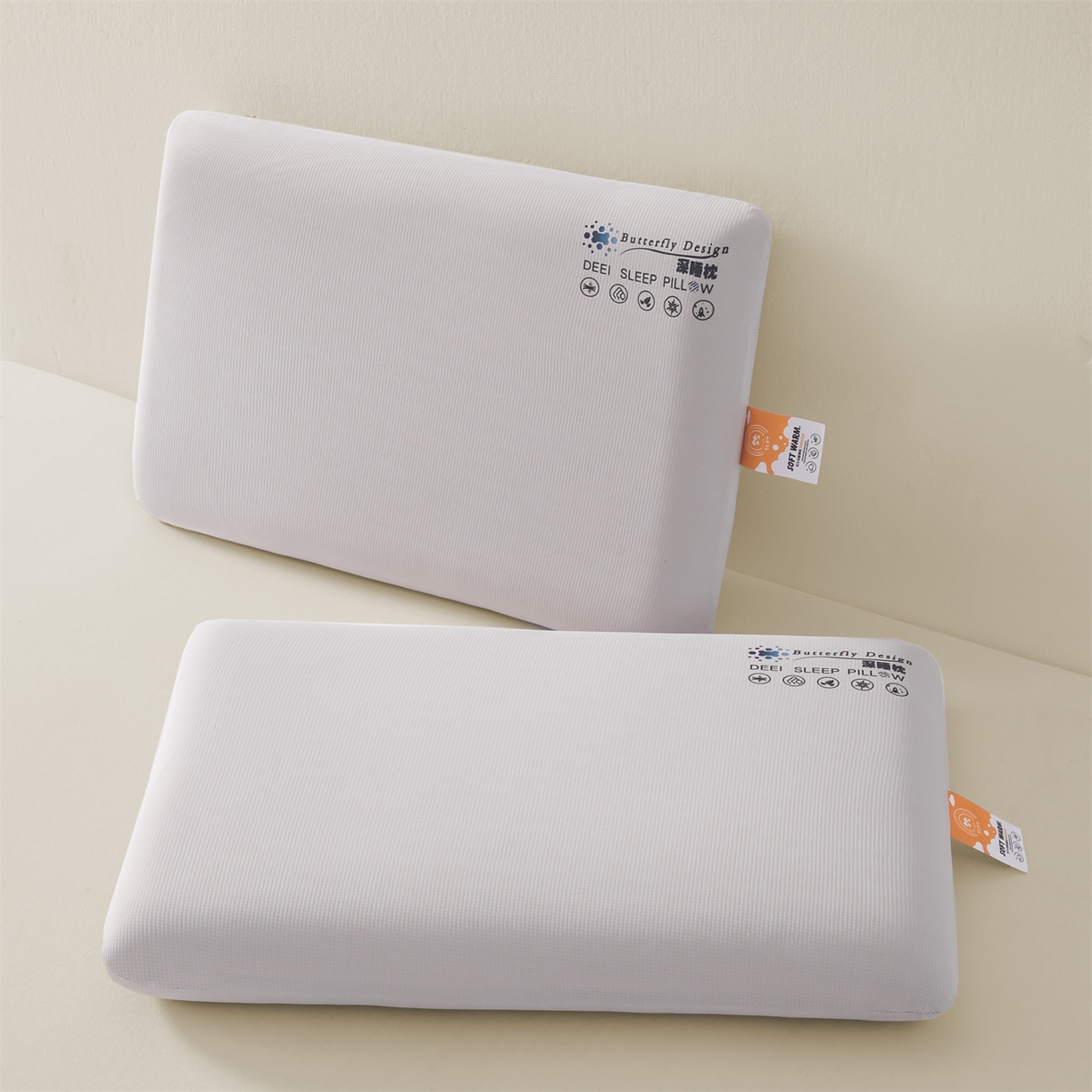 91家纺网 家纺一手货源 找家纺 （总）麦肯锡 2025新款格纹简约深睡记忆枕枕头枕芯