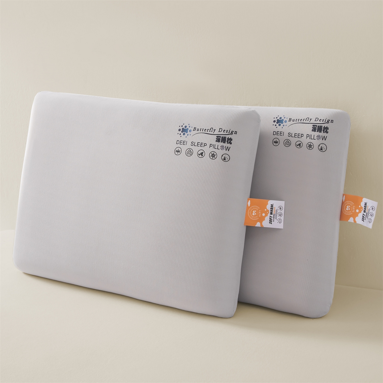 91家纺网 家纺一手货源 找家纺 （总）麦肯锡 2025新款格纹简约深睡记忆枕枕头枕芯