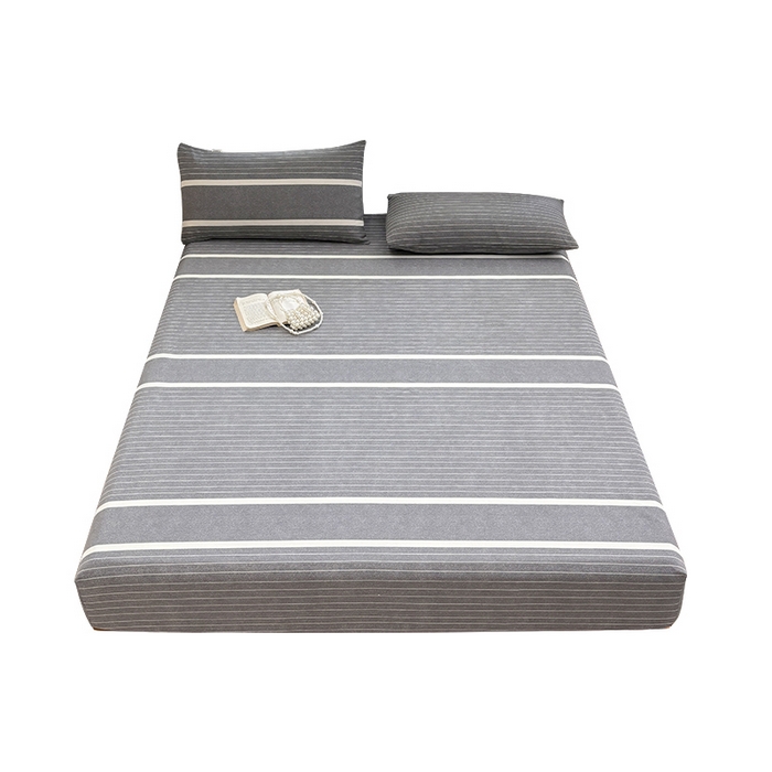 91家纺网 家纺一手货源 找家纺 青泽家纺 2025新款原棉老粗布床笠系列 时尚条格