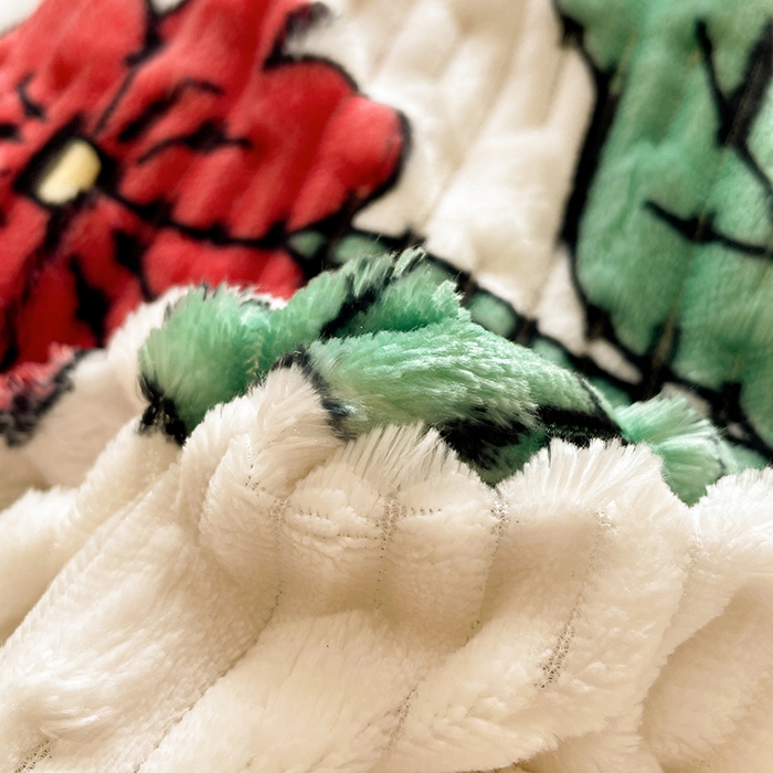 91家纺网 家纺一手货源 找家纺 摩妮卡 2025新款提花豆豆绒卡通印花牛奶绒四件套 梦里繁花