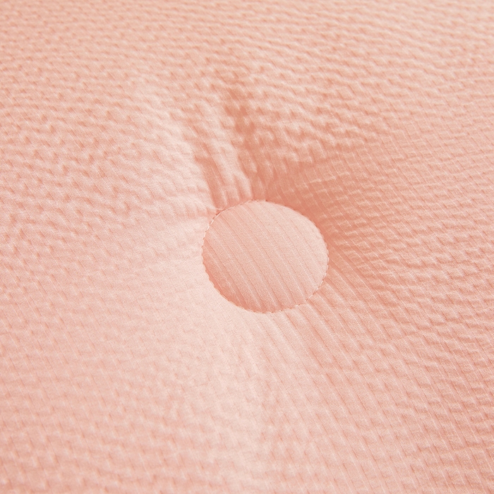 91家纺网 家纺一手货源 找家纺 欢乐季2025新款7A抗菌A类提花皱皱纱大豆纤维被四季被+被芯 蜜桃粉