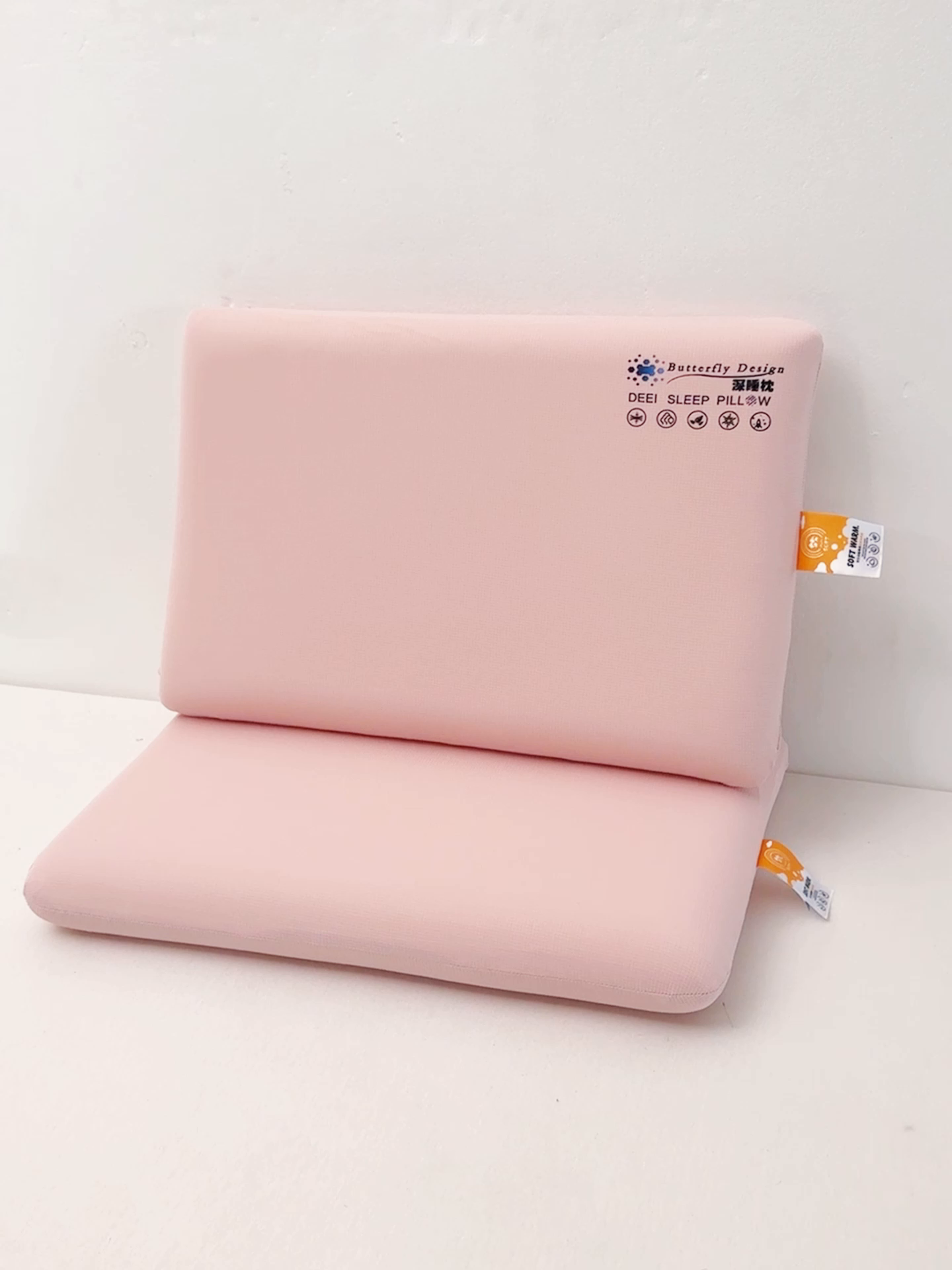 91家纺网 家纺一手货源 找家纺 麦肯锡 2025新款格纹简约深睡记忆枕枕头枕芯 粉色