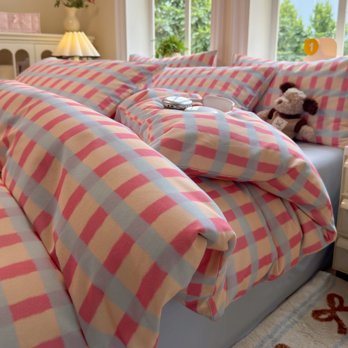 91家纺网 家纺一手货源 找家纺 （总）如意朵 2025新款全棉纯棉磨毛四件套