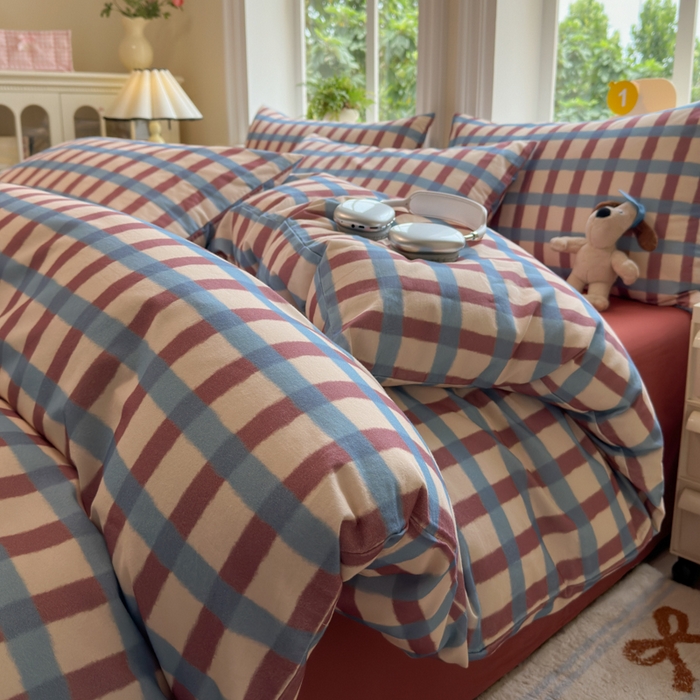 91家纺网 家纺一手货源 找家纺 （总）如意朵 2025新款全棉纯棉磨毛四件套