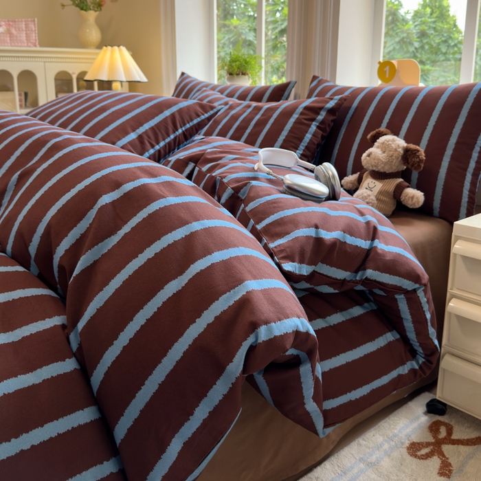 91家纺网 家纺一手货源 找家纺 （总）如意朵 2025新款全棉纯棉磨毛四件套