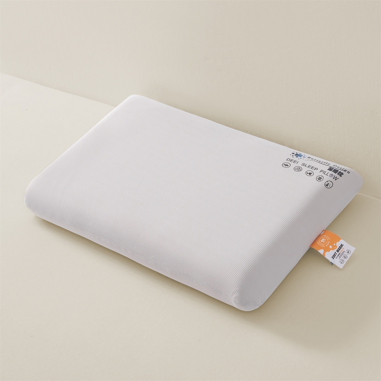 91家纺网 家纺一手货源 找家纺 麦肯锡 2025新款格纹简约深睡记忆枕枕头枕芯 灰色