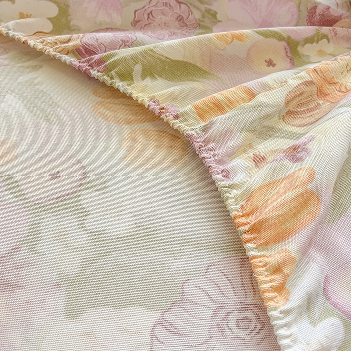 91家纺网 家纺一手货源 找家纺 青泽家纺 2025新款原棉老粗布床笠系列 法式庄园