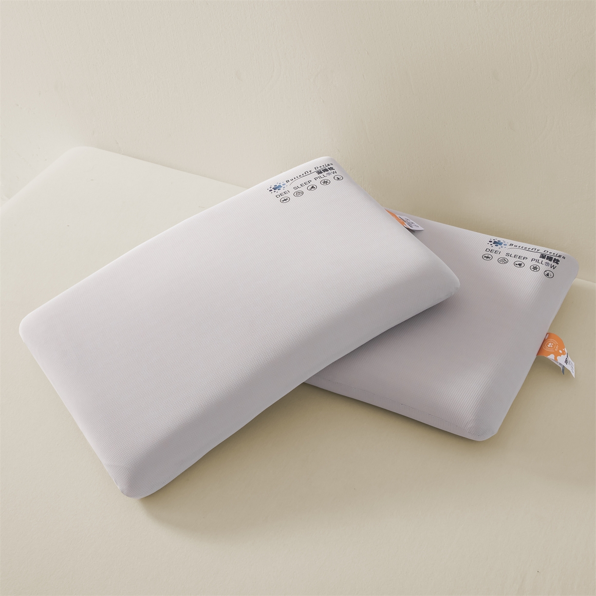 91家纺网 家纺一手货源 找家纺 麦肯锡 2025新款格纹简约深睡记忆枕枕头枕芯 灰色