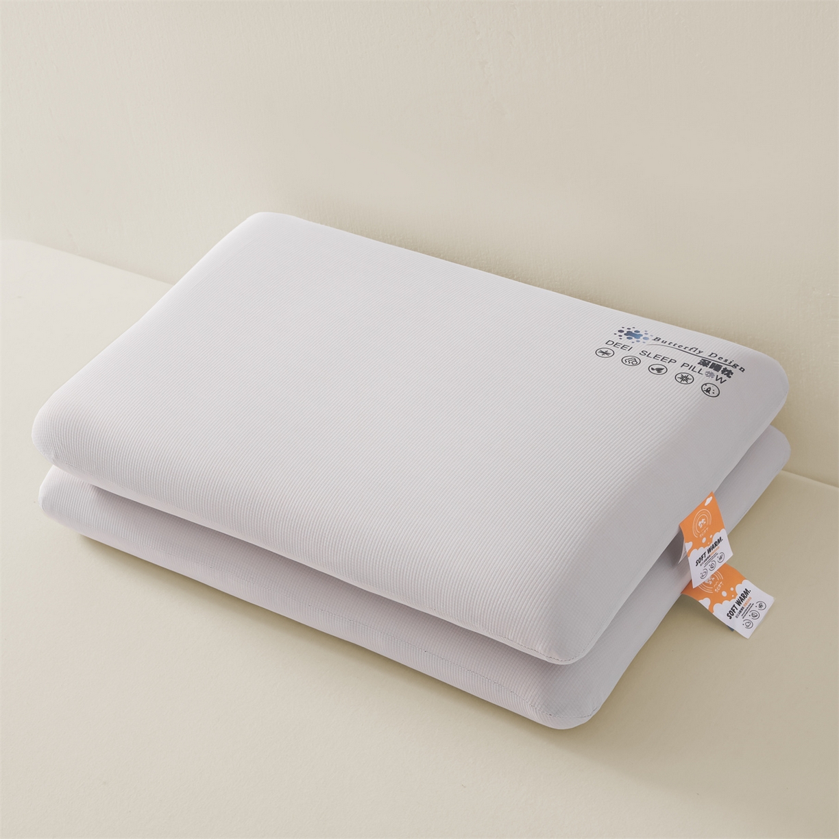 麦肯锡 2025新款格纹简约深睡记忆枕枕头枕芯 灰色