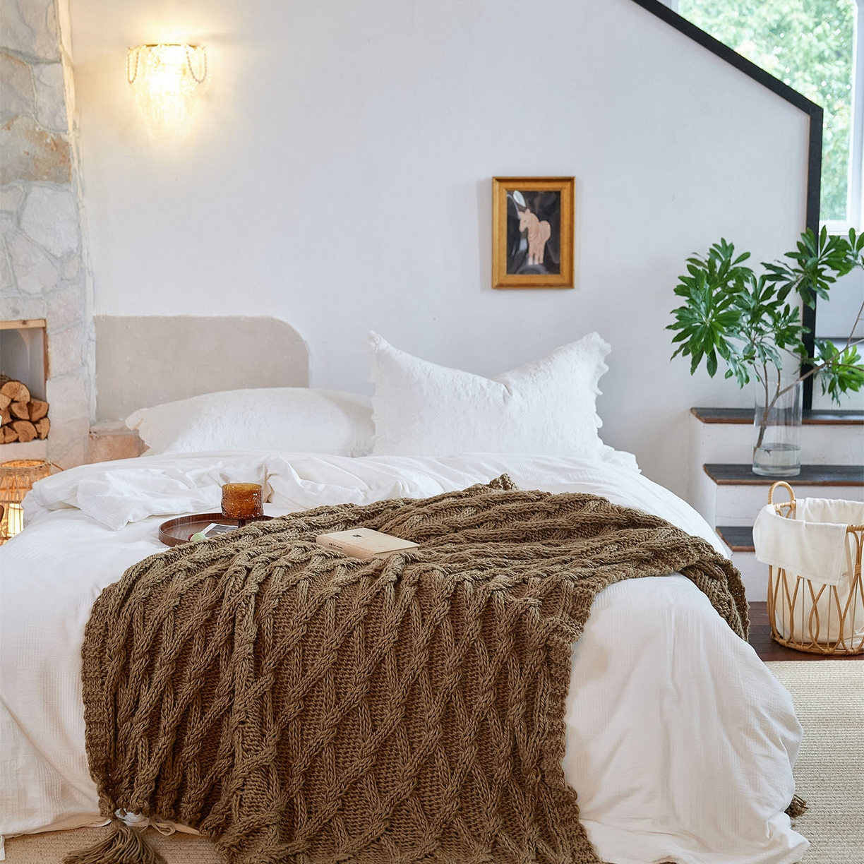 91家纺网 家纺一手货源 找家纺 （总）暖绵绵家纺 2025新款柔软舒适立体编制针织毯-索尔曼