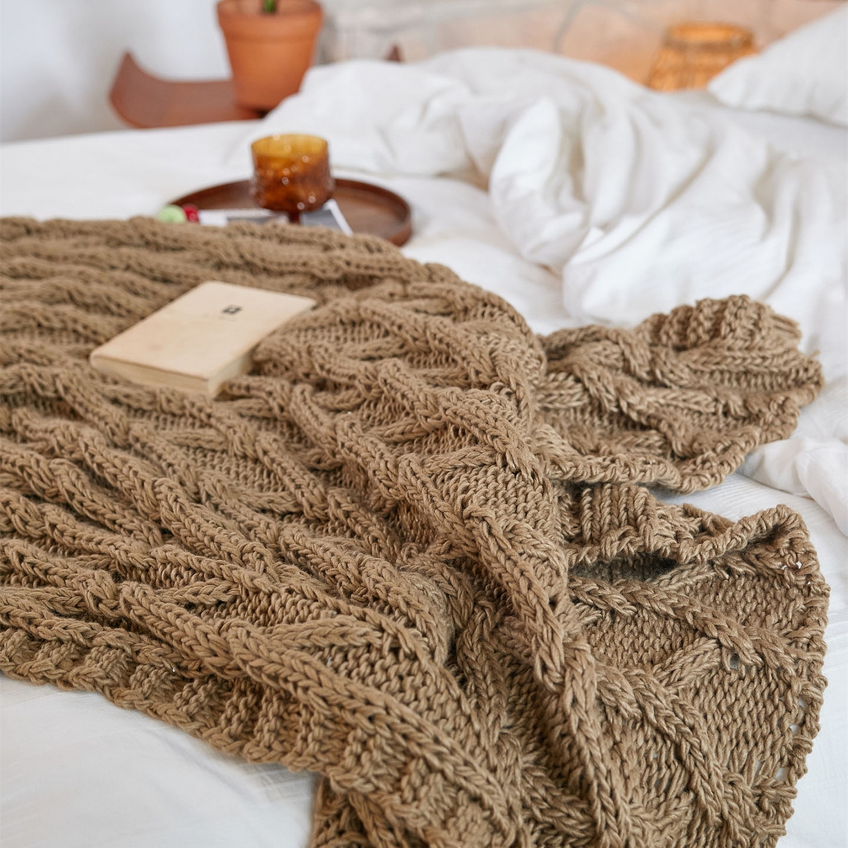 91家纺网 家纺一手货源 找家纺 （总）暖绵绵家纺 2025新款柔软舒适立体编制针织毯-索尔曼