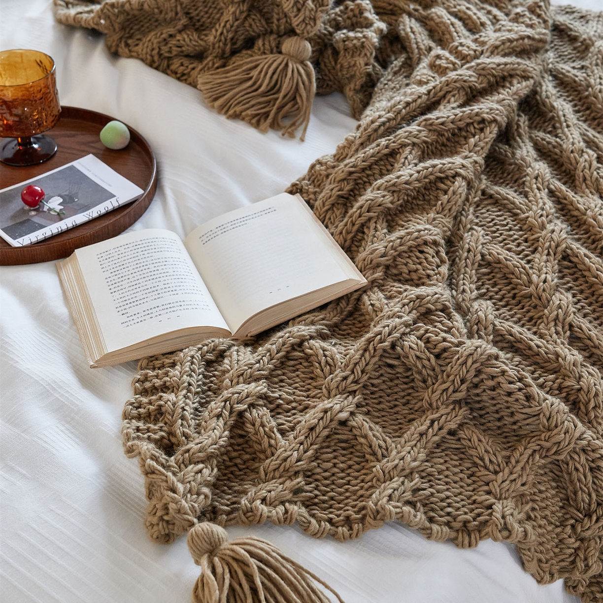 91家纺网 家纺一手货源 找家纺 （总）暖绵绵家纺 2025新款柔软舒适立体编制针织毯-索尔曼