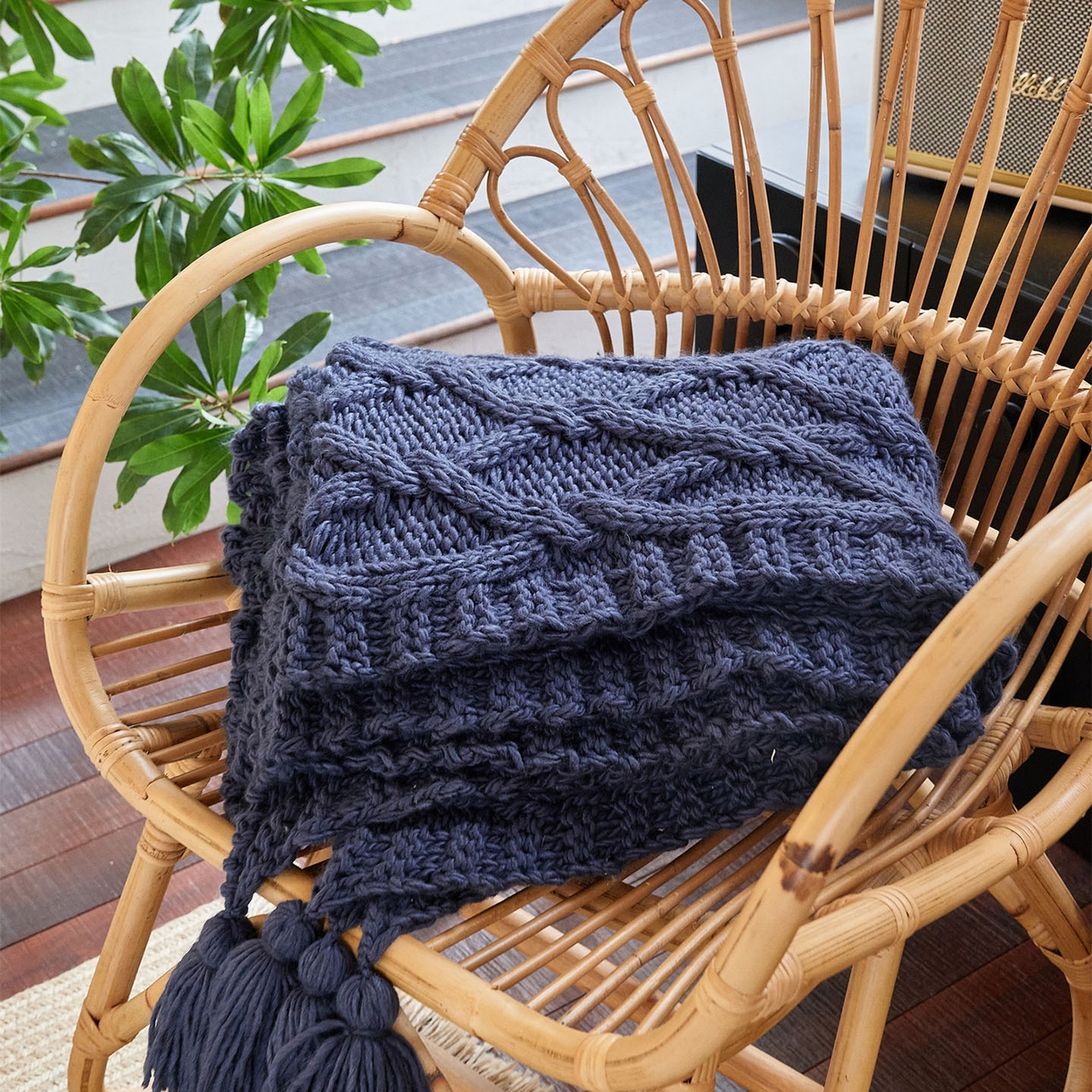 91家纺网 家纺一手货源 找家纺 暖绵绵家纺 2025新款柔软舒适立体编制针织毯-索尔曼 索尔曼-蓝色