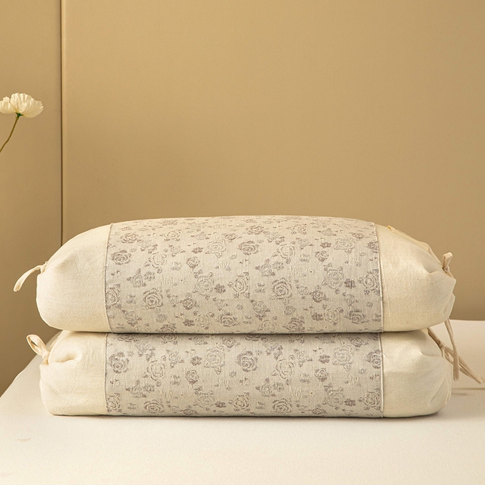 91家纺网 家纺一手货源 找家纺 梦莱家纺 2025新款棉麻荞麦枕枕头枕芯 灰色 32x55cm甜荞/只