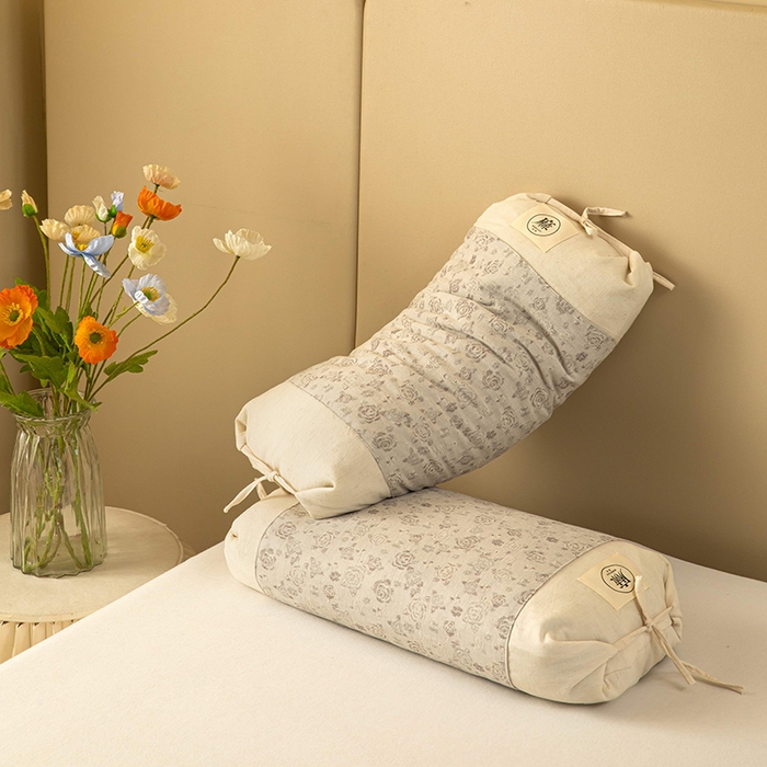 91家纺网 家纺一手货源 找家纺 梦莱家纺 2025新款棉麻荞麦枕枕头枕芯 灰色 32x55cm甜荞/只