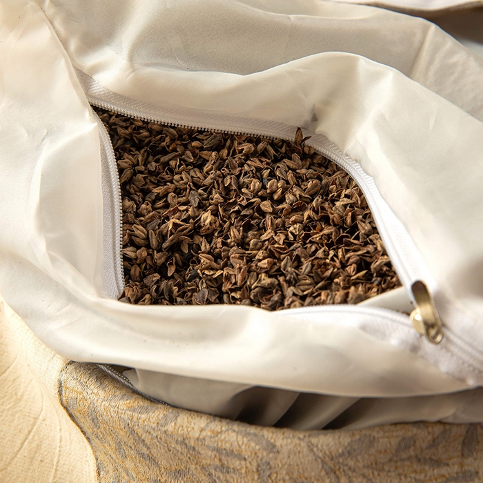 91家纺网 家纺一手货源 找家纺 梦莱家纺 2025新款棉麻荞麦枕枕头枕芯 棕色 32x55cm苦荞/只