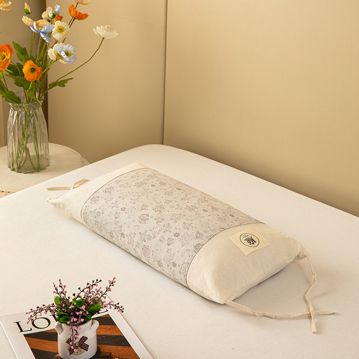 91家纺网 家纺一手货源 找家纺 梦莱家纺 2025新款棉麻荞麦枕枕头枕芯 灰色 32x55cm甜荞/只