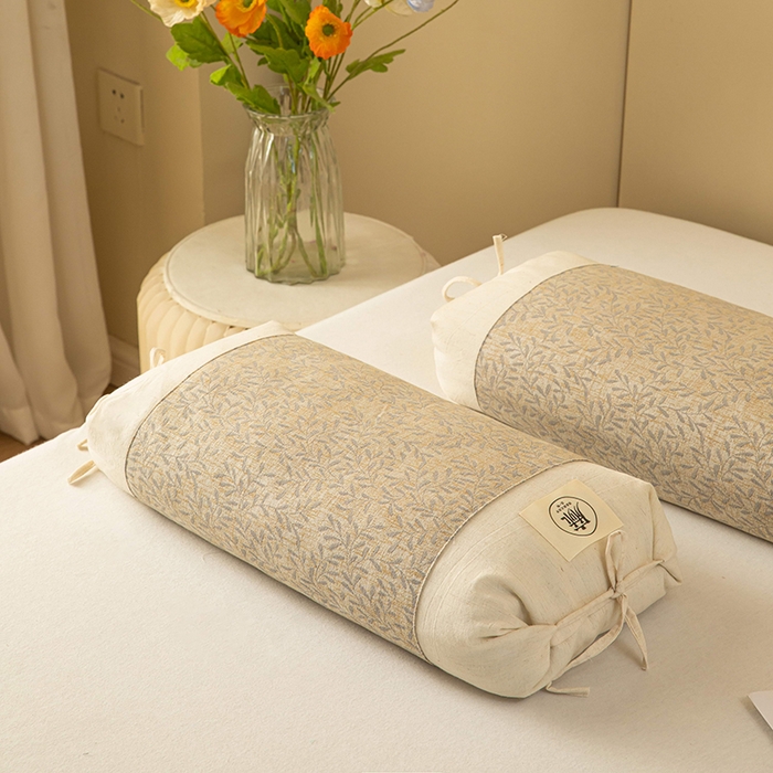 91家纺网 家纺一手货源 找家纺 梦莱家纺 2025新款棉麻荞麦枕枕头枕芯 棕色 32x55cm苦荞/只