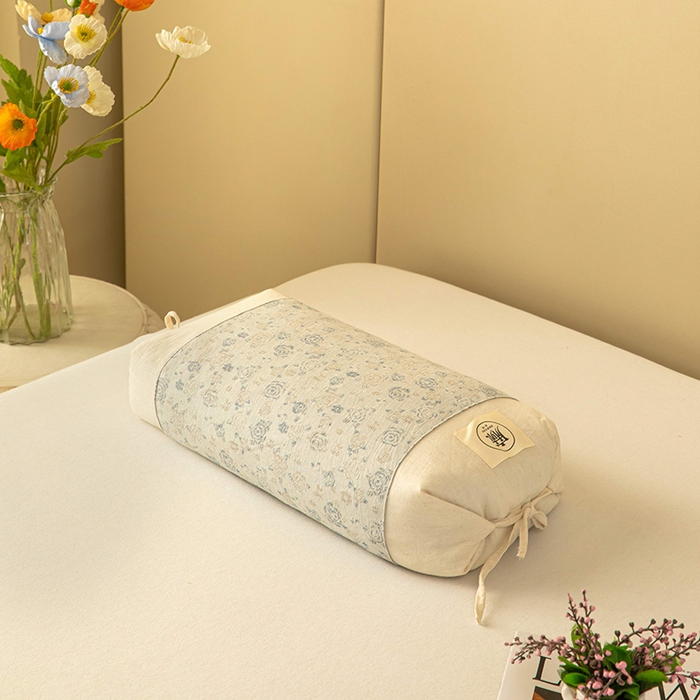 91家纺网 家纺一手货源 找家纺 梦莱家纺 2025新款棉麻荞麦枕枕头枕芯 蓝色 32x55cm苦荞/只