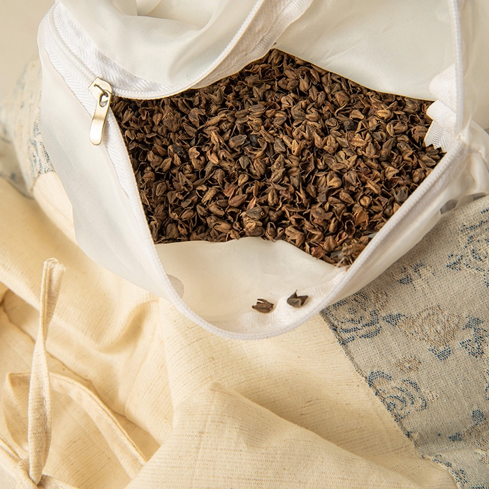 91家纺网 家纺一手货源 找家纺 梦莱家纺 2025新款棉麻荞麦枕枕头枕芯 蓝色 32x55cm甜荞/只