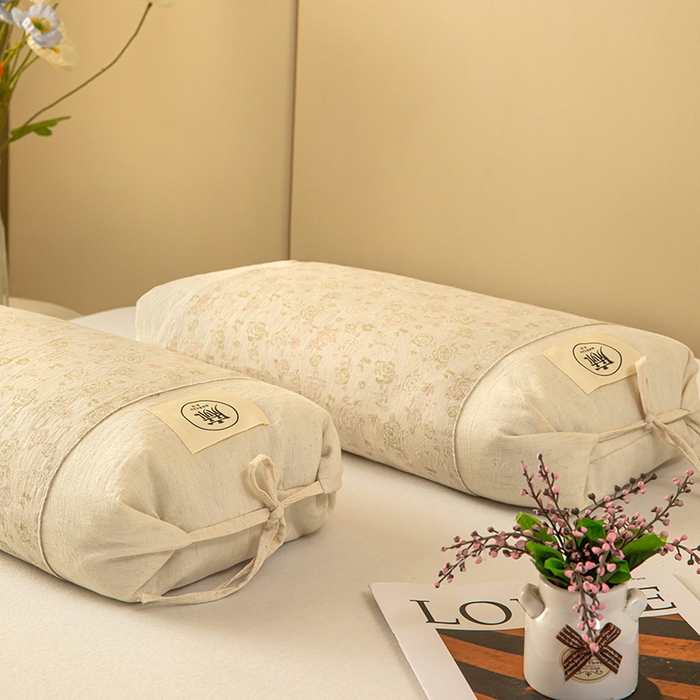 91家纺网 家纺一手货源 找家纺 梦莱家纺 2025新款棉麻荞麦枕枕头枕芯 咖色 32x55cm甜荞/只