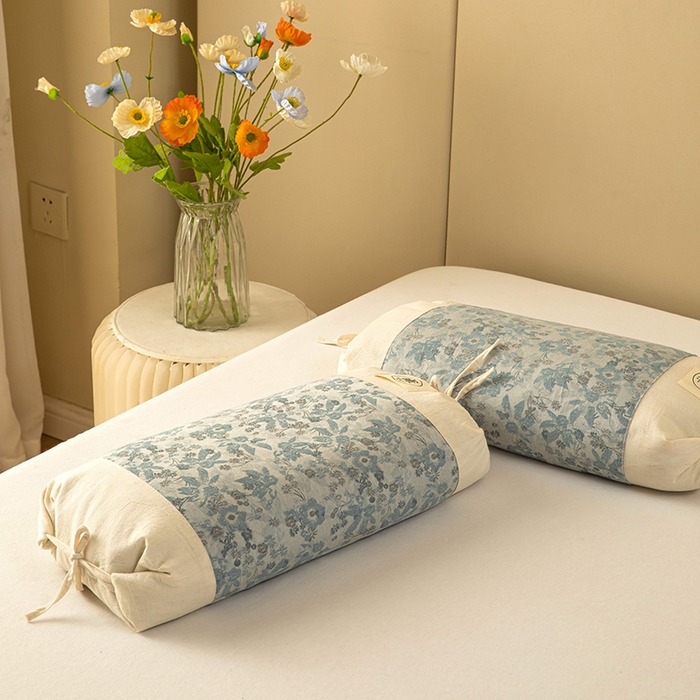 91家纺网 家纺一手货源 找家纺 梦莱家纺 2025新款棉麻荞麦枕枕头枕芯 深蓝 32x55cm苦荞/只