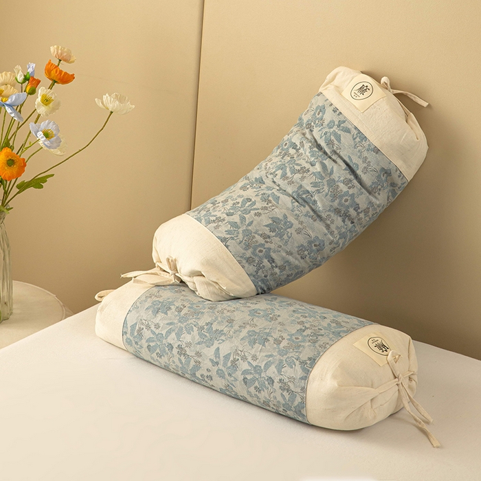 91家纺网 家纺一手货源 找家纺 梦莱家纺 2025新款棉麻荞麦枕枕头枕芯 深蓝 32x55cm苦荞/只