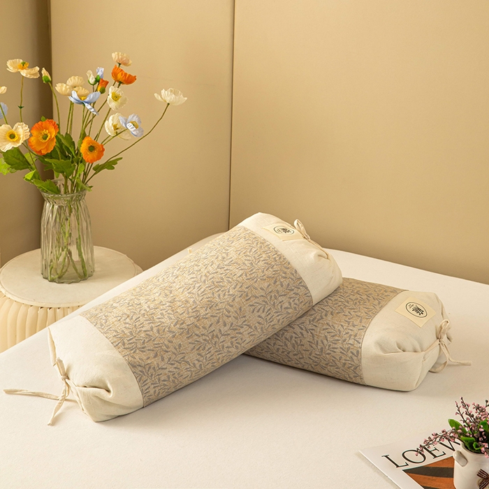 91家纺网 家纺一手货源 找家纺 梦莱家纺 2025新款棉麻荞麦枕枕头枕芯 棕色 32x55cm苦荞/只