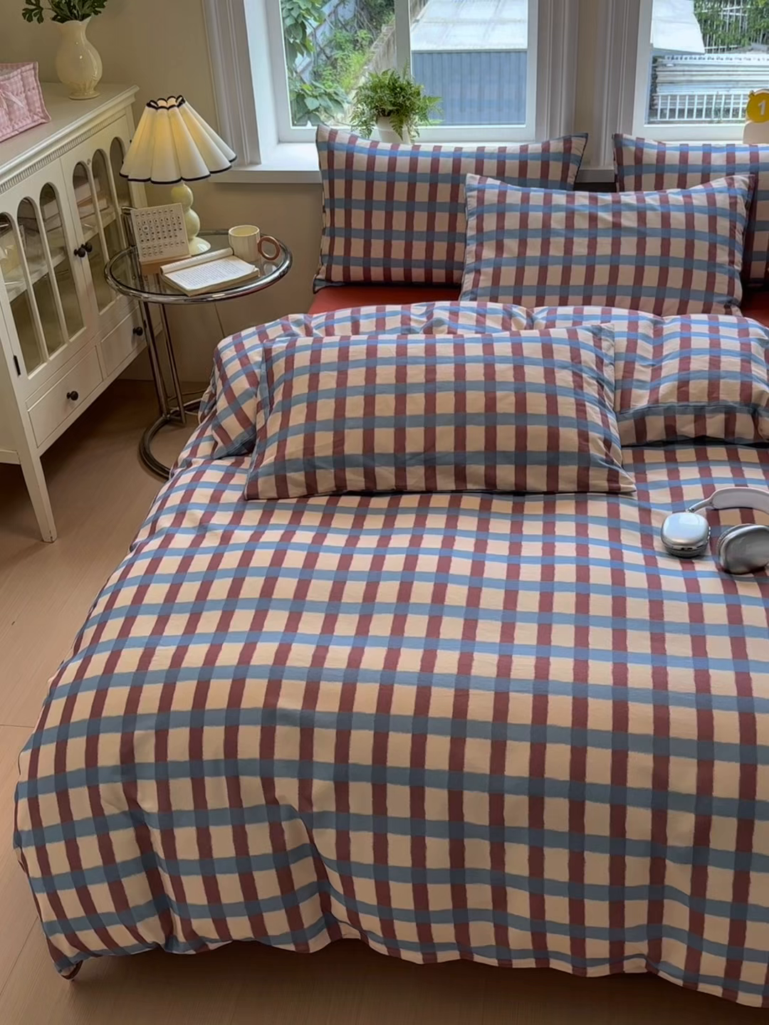 91家纺网 家纺一手货源 找家纺 如意朵 2025新款全棉纯棉磨毛四件套 艾格-咖