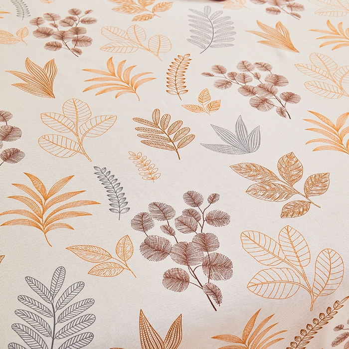 91家纺网 家纺一手货源 找家纺 青泽家纺 2025新款原棉标老粗布系列床单三件套 叶语