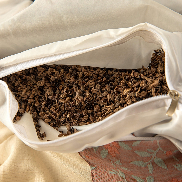 91家纺网 家纺一手货源 找家纺 梦莱家纺 2025新款棉麻荞麦枕枕头枕芯 粉色 32x55cm甜荞/只