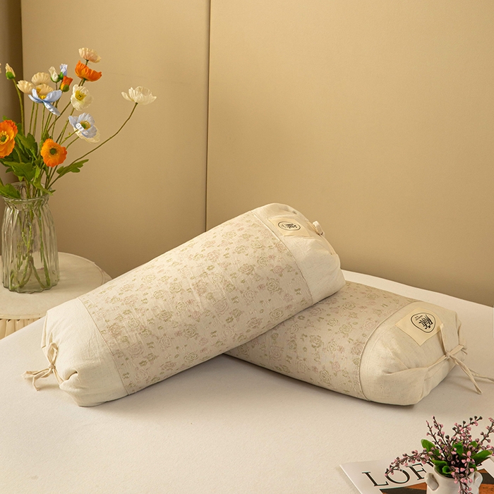 91家纺网 家纺一手货源 找家纺 梦莱家纺 2025新款棉麻荞麦枕枕头枕芯 咖色 32x55cm苦荞/只