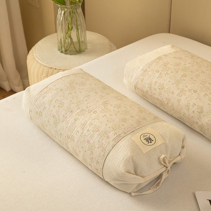 91家纺网 家纺一手货源 找家纺 梦莱家纺 2025新款棉麻荞麦枕枕头枕芯 咖色 32x55cm苦荞/只