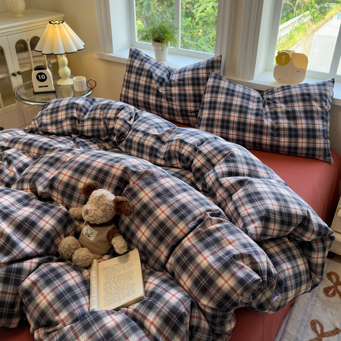 91家纺网 家纺一手货源 找家纺 如意朵 2025新款全棉纯棉磨毛四件套 布朗妮