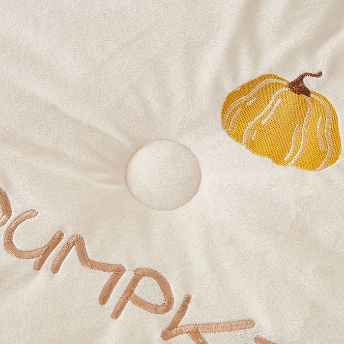 91家纺网 家纺一手货源 找家纺 欢乐季2025新款刺绣零压绒恒温大豆被四季被+被芯（可以开发票—专票8个点） 南瓜