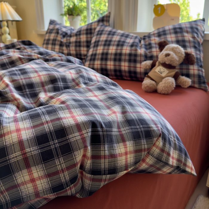 91家纺网 家纺一手货源 找家纺 如意朵 2025新款全棉纯棉磨毛四件套 布朗妮