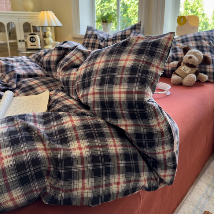 91家纺网 家纺一手货源 找家纺 如意朵 2025新款全棉纯棉磨毛四件套 布朗妮