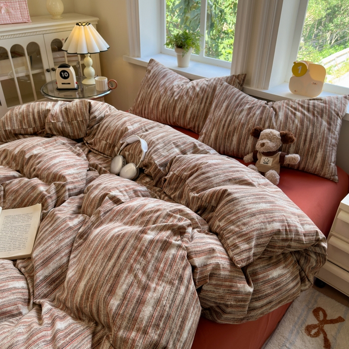 91家纺网 家纺一手货源 找家纺 如意朵 2025新款全棉纯棉磨毛四件套 森律