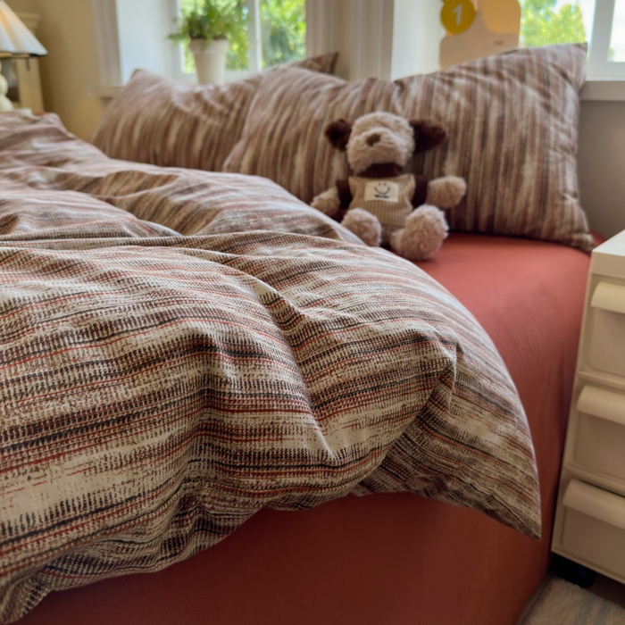 91家纺网 家纺一手货源 找家纺 如意朵 2025新款全棉纯棉磨毛四件套 森律