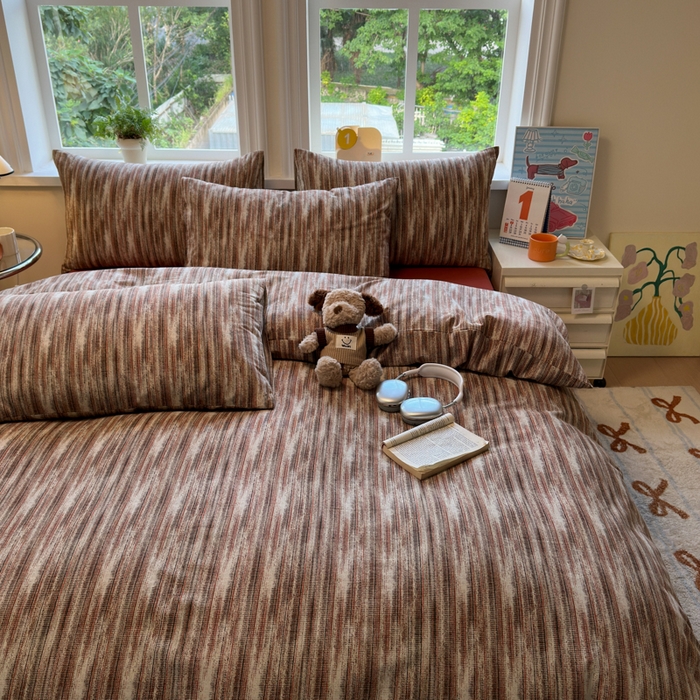 91家纺网 家纺一手货源 找家纺 如意朵 2025新款全棉纯棉磨毛四件套 森律