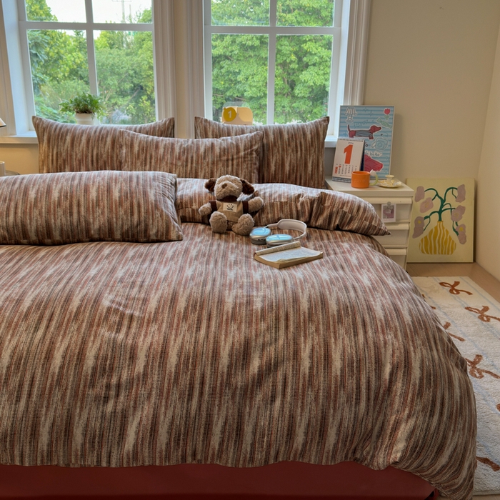 91家纺网 家纺一手货源 找家纺 如意朵 2025新款全棉纯棉磨毛四件套 森律