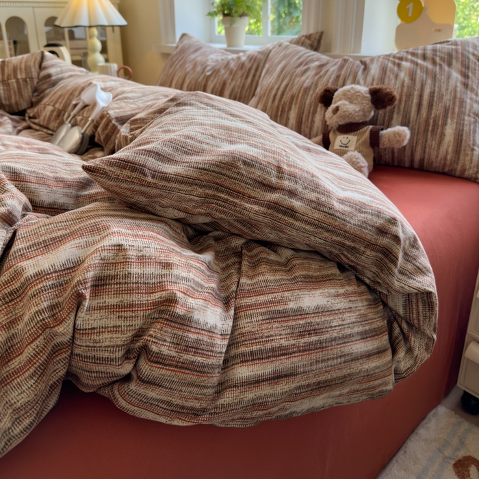 91家纺网 家纺一手货源 找家纺 如意朵 2025新款全棉纯棉磨毛四件套 森律